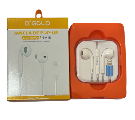 FONE DE OUVIDO IOS A´GOLD FN-A18