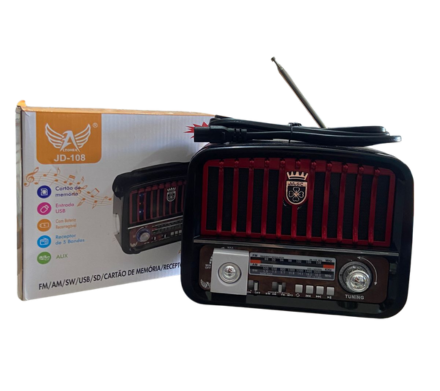 CAIXA DE SOM RADIO RETRÔ (JD-108)