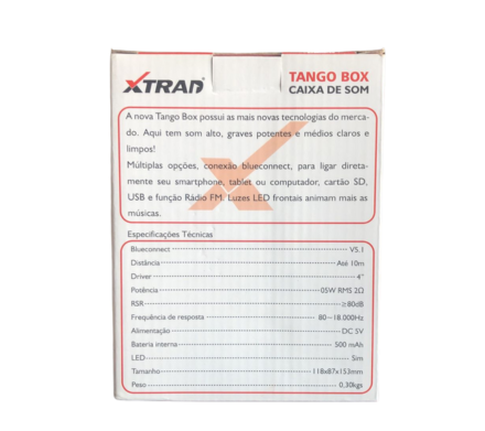 CAIXA DE SOM XTRAD XDG-58 AZUL - imagem