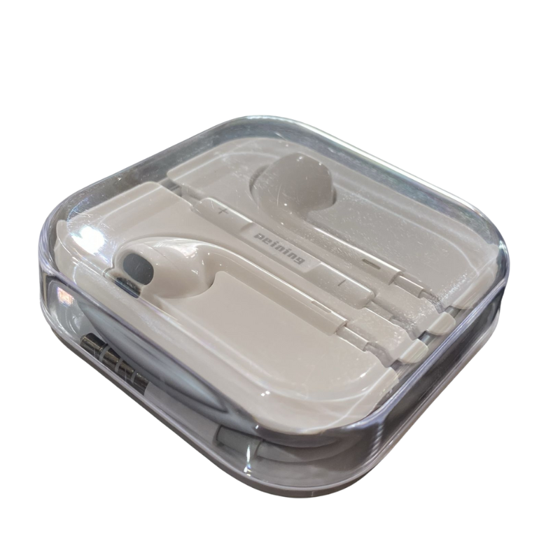 FONE DE OUVIDO COM FIO P2 PEINING PEI-EP05 BRANCO - imagem