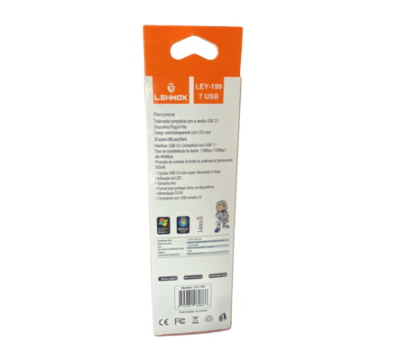 HUB 7 PORTAS USB 3.0 LEHMOX LEY-199 - imagem