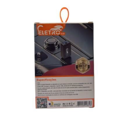 ADAPTADOR BLUETOOTH / RECEPTOR DE MUSICA P2 ELETRO (EL-1831) - imagem