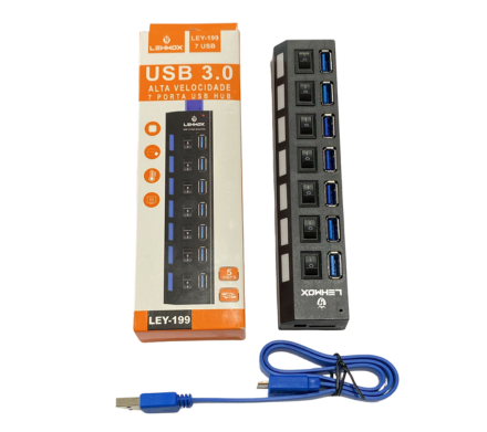 HUB 7 PORTAS USB 3.0 LEHMOX LEY-199