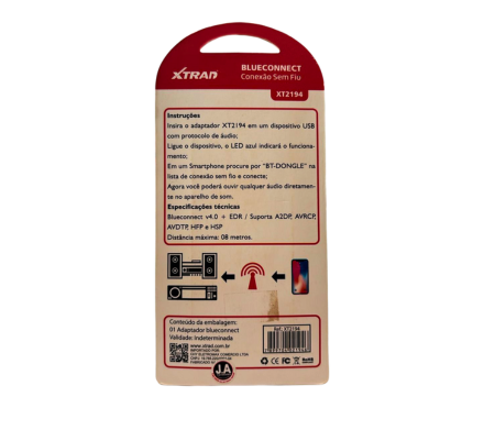 ADAPTADOR BLUETOOTH SEM FIO XTRAD (XT2194) - imagem