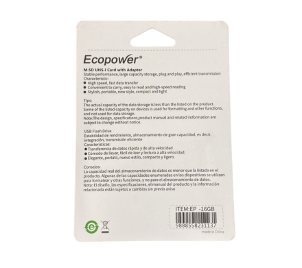 CARTÃO DE MEMORIA ECOPOWER - GB-16GB - imagem