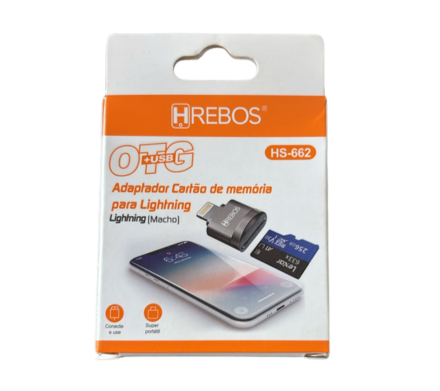 ADAPTADOR CARTÃO DE MEMÓRIA PARA LIGHTNING IOS (HS-662) - imagem