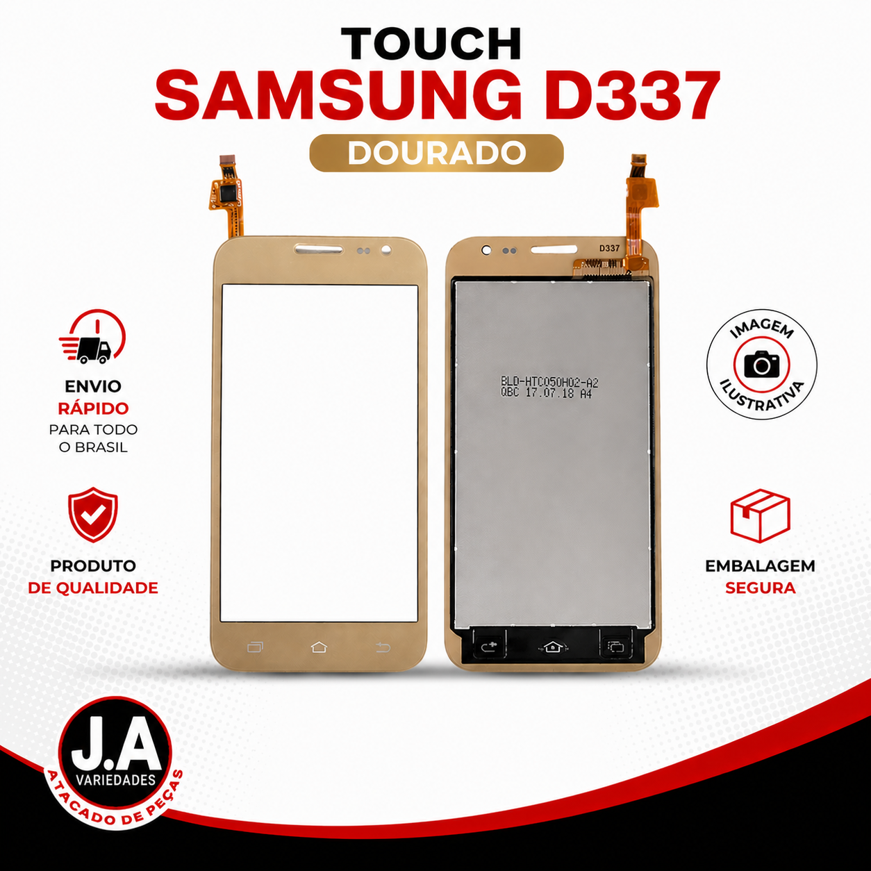 TOUCH SAMSUNG D337 DOURADO